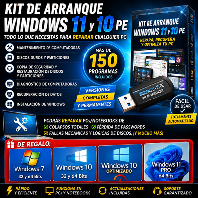 Kit de reseteo y actualización Pc o notebooks