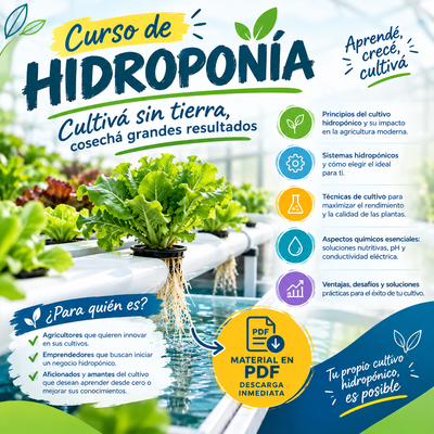 Curso de Hidroponía más bonos de regalo