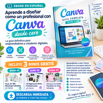 Canva desde 0 ideal emprendedores o creadores de contenido