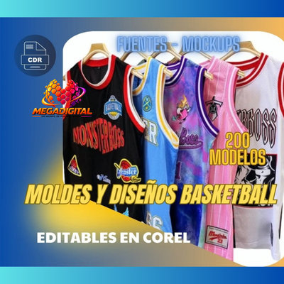 200 Diseños y molde camisetas de basquetball