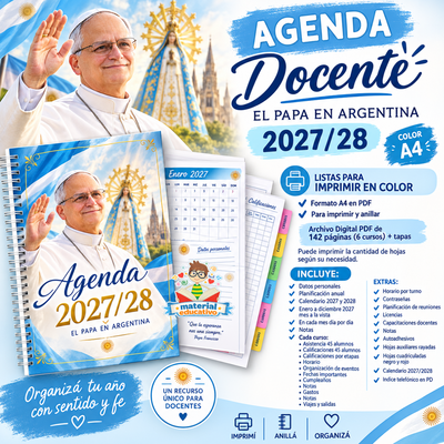 AGENDA DOCENTE Imprimible El Papa en Argentina 2027/28
