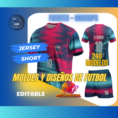 240 Diseños de camisetas deportivas LISTOS PARA USAR