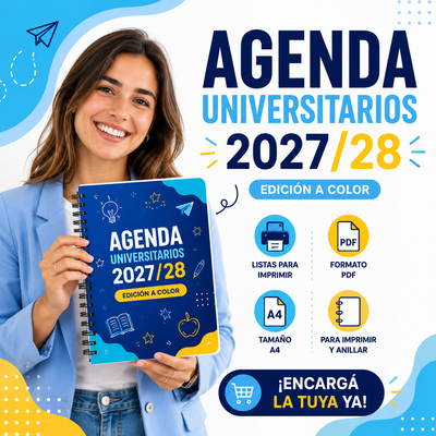 Agenda universitaria imprimible 2027/28
