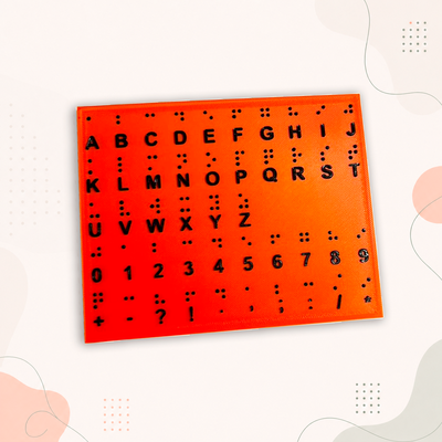 Placa Alfabeto Braille