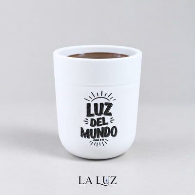 MATE TERMICO REFORZADO - JUAN 8:12 - BLANCO