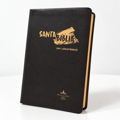 BIBLIA REINA VALERA 60 - LETRA GRANDE 11 PTS - TAPA IMITACIÓN PIEL GRIS OSCURO