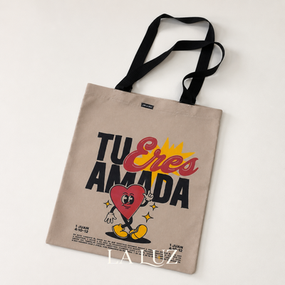 BOLSO DE TELA ESTAMPADO - TÚ ÉRES AMADA