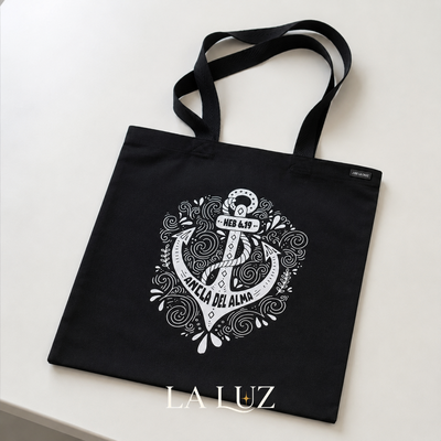 BOLSO DE TELA ESTAMPADO - ANCLA DEL ALMA