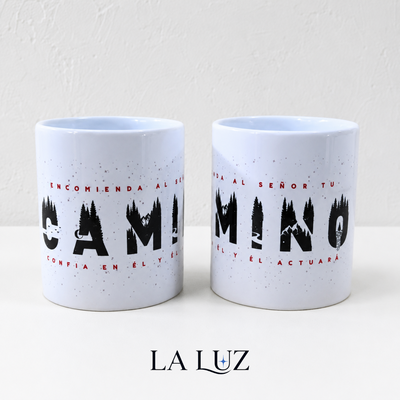 TAZA DE CERÁMICA DECORADA - CAMINO