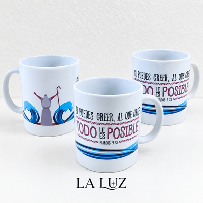 TAZA DE CERÁMICA DECORADA - SI PUEDES CREER
