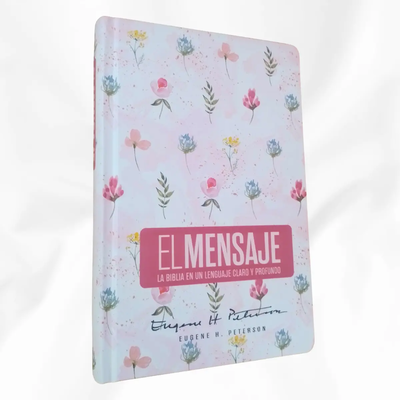 Biblia El Mensaje - Tapa Dura Floral Rosa