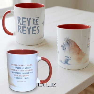 TAZA DE CERÁMICA DECORADA - APOCALIPSIS 17:14
