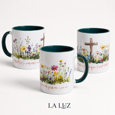 TAZA DE CERAMICA ESTAMPADA - 1 JUAN 4:19