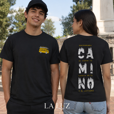 REMERA UNISEX - SALAMOS 37:5 - NEGRA