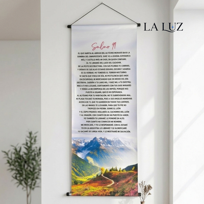 BANNER VINILICO - GRANDE - SALMO 91 - ROJO