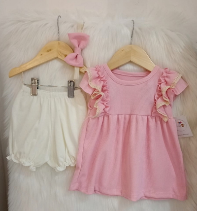 Vestido con bombachon y vincha 