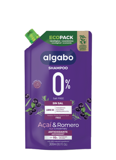 Shampoo 0% Sal Acai y Romero 750ml