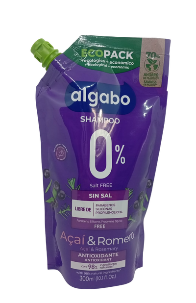 Shampoo 0% Sal Acai y Romero 750ml