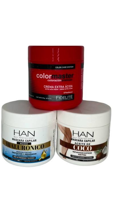 Kit de mascarillas han y fidelite ácida 