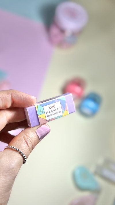 Gomas rectangulares pastel