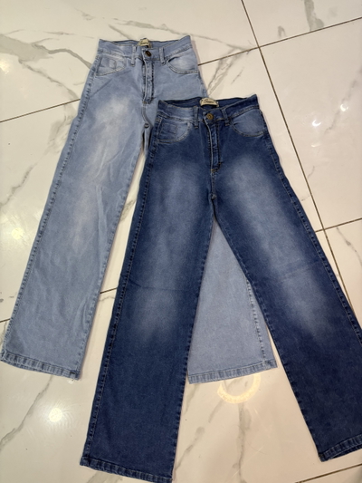 Wide leg elastizado clarito y azul  