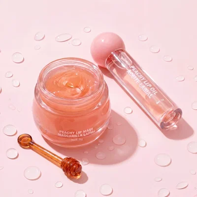 Kit Labial Mascarilla y Aceite Hidratante Durazno MLEY