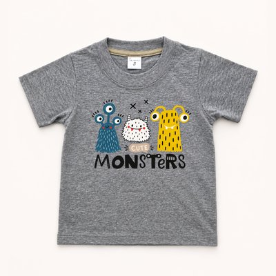 Remera Bebe Algodón Pima Gris Moustritos