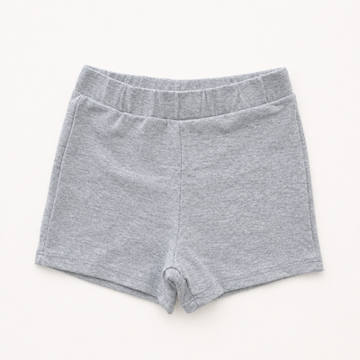 Short bebe algodon con Lycra Gris Melange