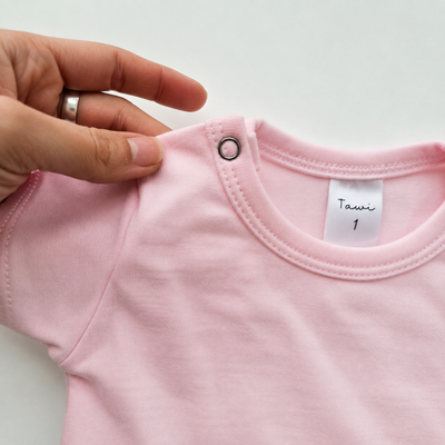 Body Algodon con Lycra Rosa