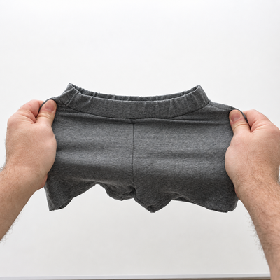 Short bebe algodon con Lycra Gris Oscuro