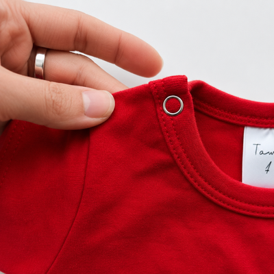 Body Algodo con Lycra Rojo