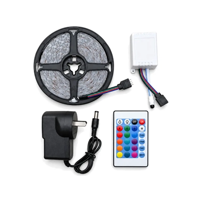 Tira LED RGB 5 m OSR TR5051 con Fuente 12 V y Control 24 Teclas