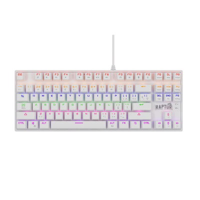 Teclado Gaming Raptor Fireclaw Mecanico M87 White