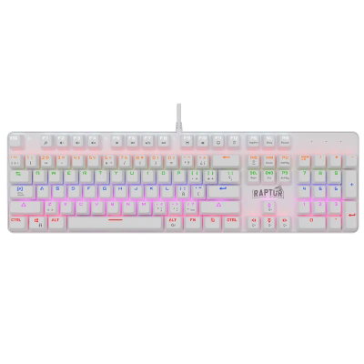 Teclado Gaming Raptor Fireclaw Mecanico M104 White
