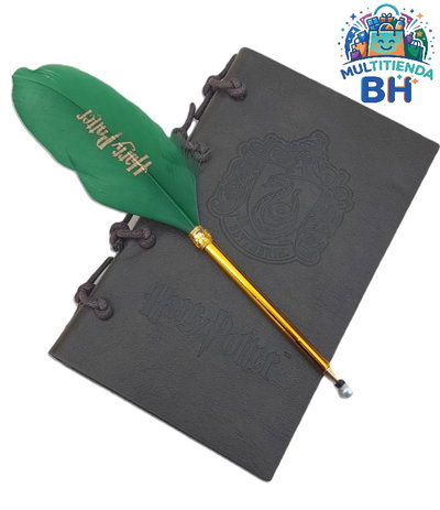 CUADERNO DE CUERINA + PLUMA HARRY POTTER
