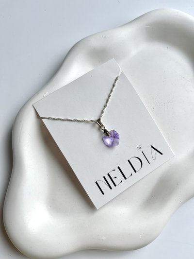 Collar Corazón Lila