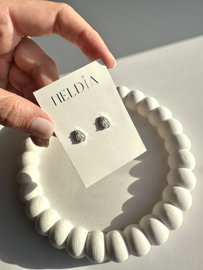 Aros Gota con cubic - Plata 925