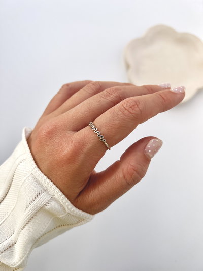 Anillo cubic azules 