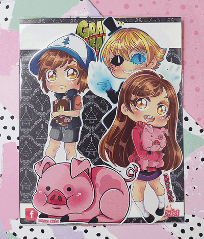 Set de Stickers Gravity Falls | Pack x4