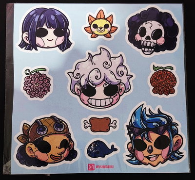 Plancha de Stickers Troquelados | One piece2