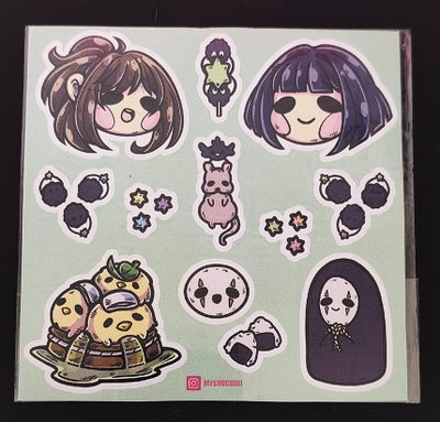 Plancha de Stickers Troquelados | El viaje de Chihiro