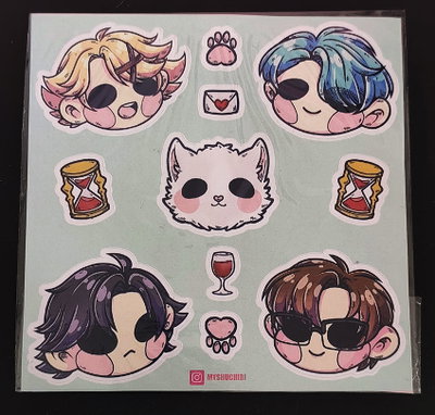 Plancha de Stickers Troquelados | Mystic messenger2