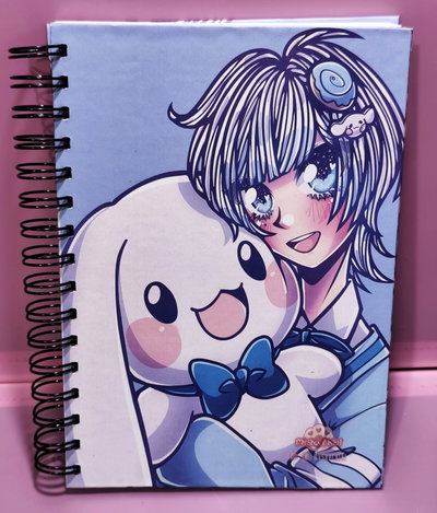 Cuaderno A5 Artesanal – Cyan (Inspirado en Cinnamoroll)