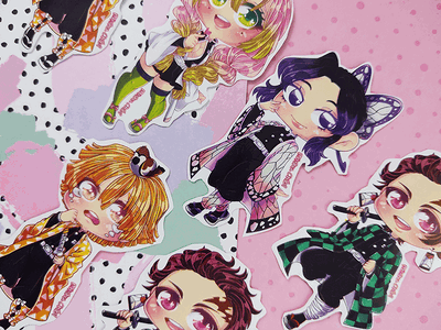Set de Stickers Kimetsu no yaiba2 | Pack x4
