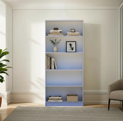 Biblioteca 60 X 180 X 30 Melamina Blanco
