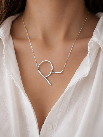 Collar con letra Big de Plata 925
