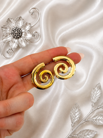 Aros Espiral Dorada