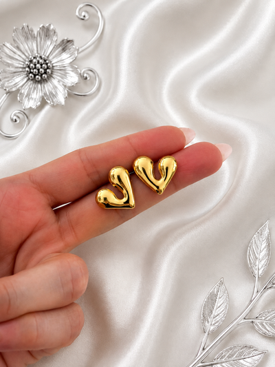 Aros Corazón Dorado