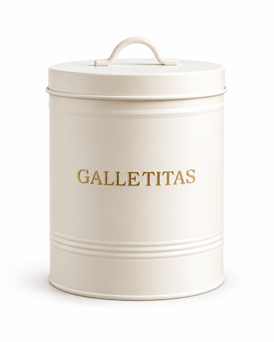 Tarro galletitas XL crudo & gold 