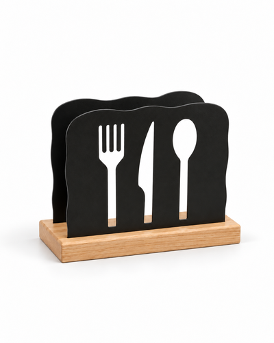 Servilletero de mesa hierro & madera 